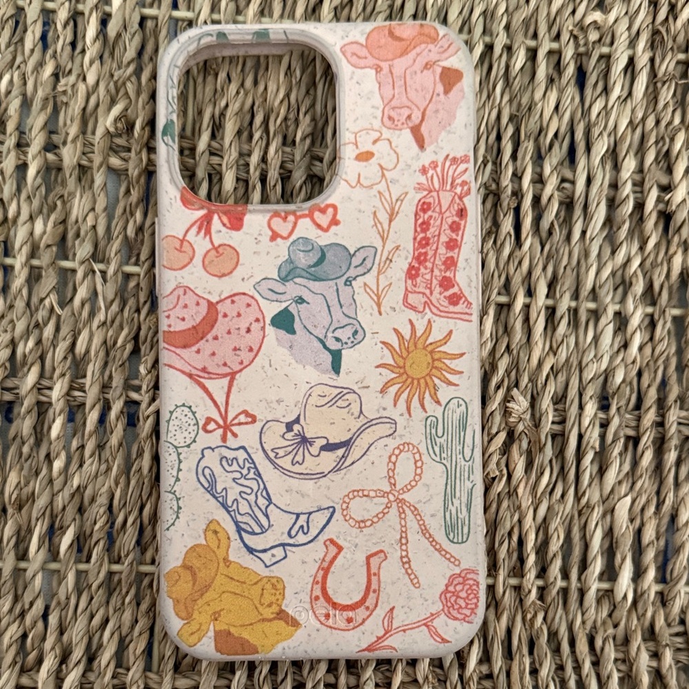 Cowboy Themed Phone Case with Multicolor Design for iPhone 13 Pro